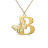 KETTE MIT BUCHSTABEN GOLD SCHMETTERLING HALSKETTE - SCHMUCK FÜR DAMEN ANFANGSBUCHSTABE - Königlicher Siegelring