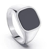 KLASSISCHER STIL : SIEGELRING HERREN SILBER MIT ONYX VERZIERT SCHWARZ - Königlicher Siegelring