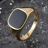 KLASSISCHER STIL : SIEGELRING HERREN SILBER MIT ONYX VERZIERT SCHWARZ - Königlicher Siegelring