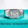 Königlicher Siegelring : Ring aus 3 Karat Moissanit, S925 Silber mit Gold Plated - Königlicher Siegelring