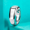 Königlicher Siegelring : Ring aus 3 Karat Moissanit, S925 Silber mit Gold Plated - Königlicher Siegelring