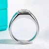 Königlicher Siegelring : Ring aus 3 Karat Moissanit, S925 Silber mit Gold Plated - Königlicher Siegelring