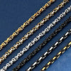 Königsketten für Herren – Silber, Gold & Schwarz | 4 mm bis 8 mm - Königlicher Siegelring