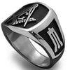 Langlebiger Freimaurer-Ring aus rostfreiem Stahl - Königlicher Siegelring