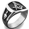 Langlebiger Freimaurer-Ring aus rostfreiem Stahl - Königlicher Siegelring