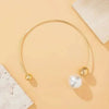 PERLENKETTE DAMEN IMITATION PEARL BALL CHOKER ANHÄNGER MIT OFFENEM KREIS - Königlicher Siegelring