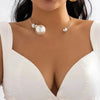PERLENKETTE DAMEN IMITATION PEARL BALL CHOKER ANHÄNGER MIT OFFENEM KREIS - Königlicher Siegelring