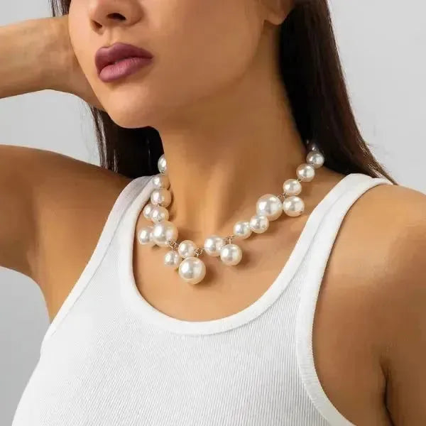 PERLENKETTE FÜR DAMEN MODERNE WEIß HALSKETTE - Königlicher Siegelring