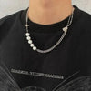 PERLENKETTE FÜR HERREN IN WEISS MIT JESUS-KREUZ - Königlicher Siegelring