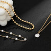 PERLENKETTE FÜR HERREN IN WEISS, SILBER UND GOLD MEHRERE HALSKETTEN - Königlicher Siegelring