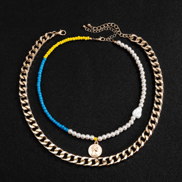 perlenkette-herren-bunt-weiss-doppelte-kette-gold-halskette