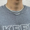 PERLENKETTE HERREN IN WEISS UND GOLD - KETTE - Königlicher Siegelring