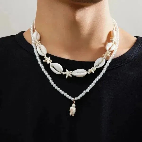 PERLENKETTE HERREN MIT ANHANGER - Königlicher Siegelring