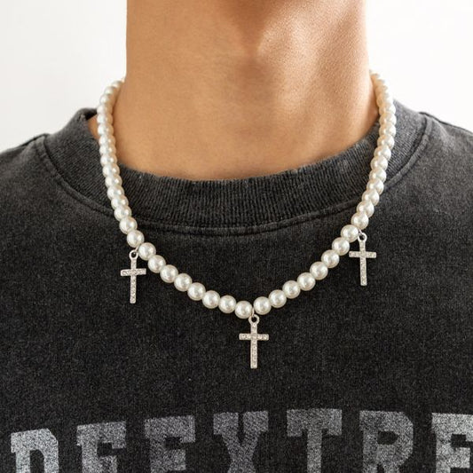 perlenkette-herren-mit-kreuz-weiss-trend-halskette