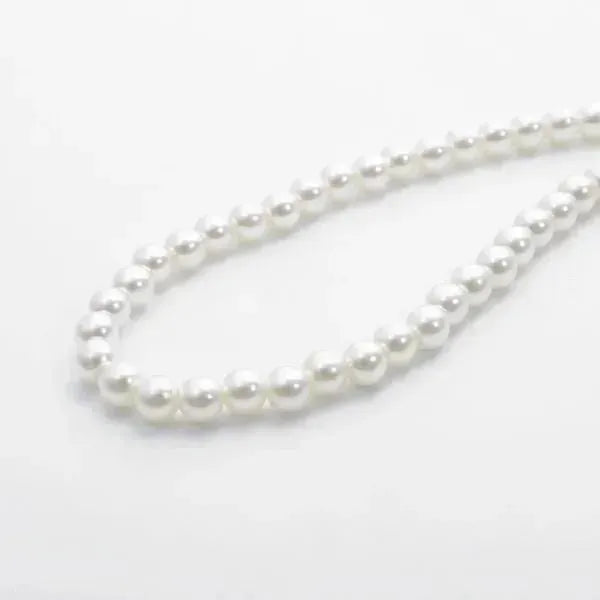 PERLENKETTE HERREN TREND WEISS - HERREN SCHMUCK HALSKETTE - Königlicher Siegelring