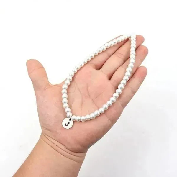 PERLENKETTE HERREN UNSERE ELEGANTE - KETTE MIT BUCHSTABEN - Königlicher Siegelring