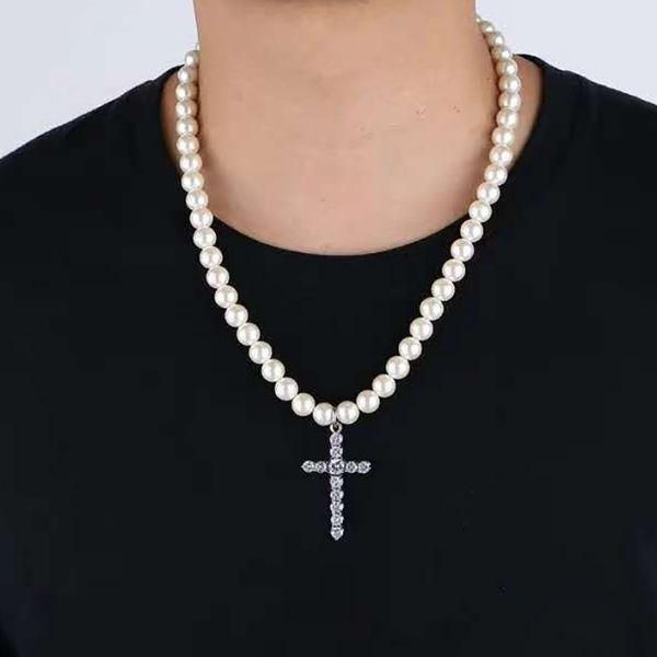 perlenkette-herren-weiss-diamant-kreuz-trend-halskette