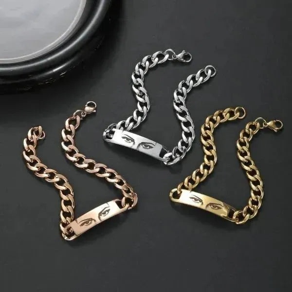 Personalisierte Armbänder mit Bild - Augengravur - Königlicher Siegelring
