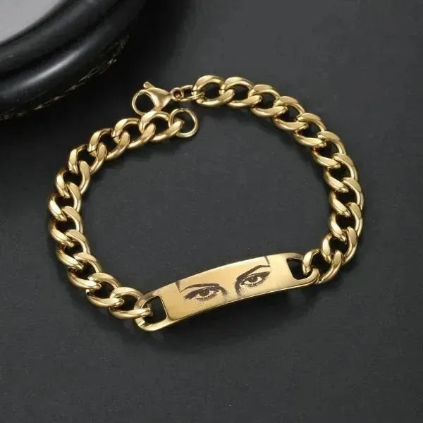 Personalisierte Armbänder mit Bild - Augengravur - Königlicher Siegelring