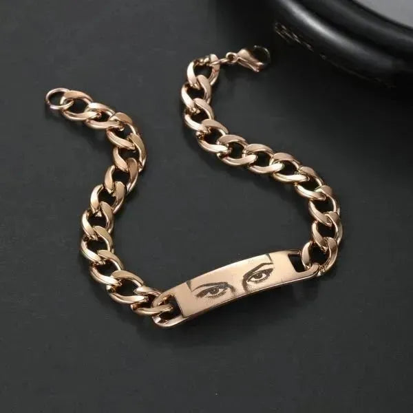 Personalisierte Armbänder mit Bild - Augengravur - Königlicher Siegelring