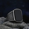 RING MIT SCHWARZEM STEIN - Königlicher Siegelring