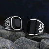 RING MIT SCHWARZEM STEIN - Königlicher Siegelring