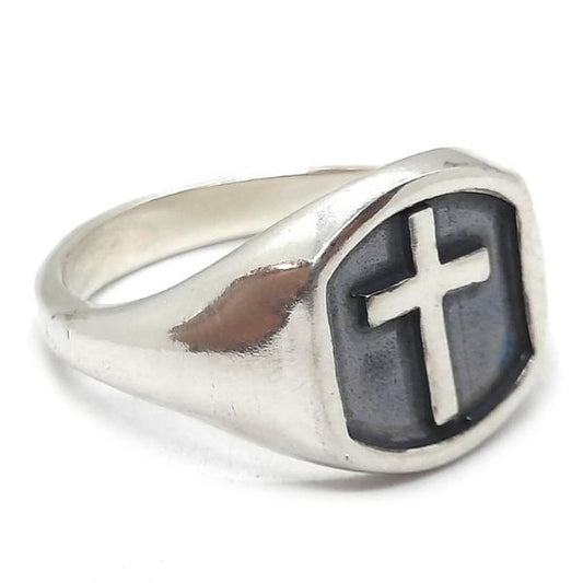 ring-siegelring-einzigartig-spirituelles-christliches-symbol-herren-silber-kreuz