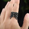 SIEGELRING AUS EDELSTAHL IN FORM EINER SPINNE - GOTHIC BIKER STYLE - Königlicher Siegelring