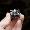 SIEGELRING AUS EDELSTAHL IN FORM EINES 3D-SPIDERS - GOTHIC - Königlicher Siegelring