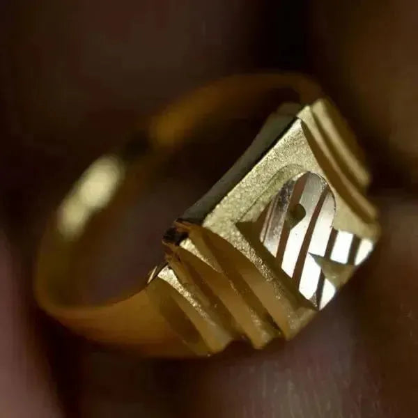 SIEGELRING AUS GOLD 14 KARAT FÜR KINDER IN KLEINER GRÖSSE (40-41-42-43-45 MM) - Königlicher Siegelring
