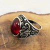 SIEGELRING AUS SILBER IM OTTOMAN-STIL MIT ROTEM ACHAT - ELEGANTES SCHMUCKSTÜCK - Königlicher Siegelring