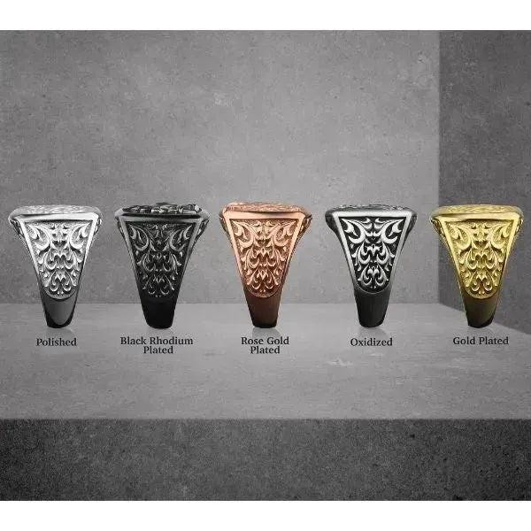 SIEGELRING AUS STERLING SILBER MIT JAPANISCHEM DRACHEN - Königlicher Siegelring