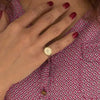 SIEGELRING DAMEN GOLD 14 KARAT MIT PINKY KOMPASS - Königlicher Siegelring