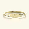 SIEGELRING DAMEN GOLD DIAMANT 14 KARAT PERSONALISIERTER INITIAL RING - Königlicher Siegelring