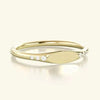 SIEGELRING DAMEN GOLD DIAMANT 14 KARAT PERSONALISIERTER INITIAL RING - Königlicher Siegelring