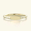 SIEGELRING DAMEN GOLD DIAMANT 14 KARAT PERSONALISIERTER INITIAL RING - Königlicher Siegelring