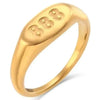 SIEGELRING DAMEN GOLD FARBE MIT ENGEL NUMMER - Königlicher Siegelring