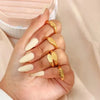 SIEGELRING DAMEN GOLD FARBE MIT ENGEL NUMMER - Königlicher Siegelring