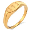 SIEGELRING DAMEN GOLD FARBE MIT ENGEL NUMMER - Königlicher Siegelring