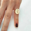 SIEGELRING DAMEN PERSONALISIERT GOLD PLATTIERT MASSIV SILBER - Königlicher Siegelring