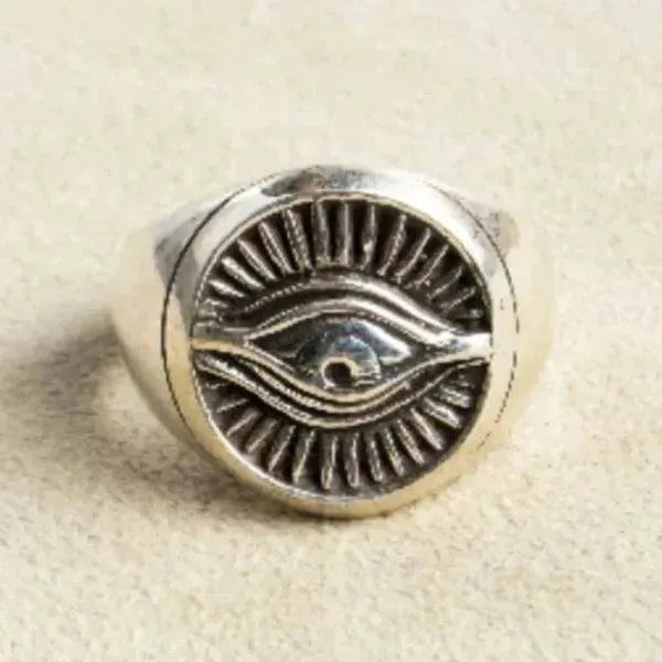 Signet ring Horus eye 925 sterling silver - Königlicher Siegelring