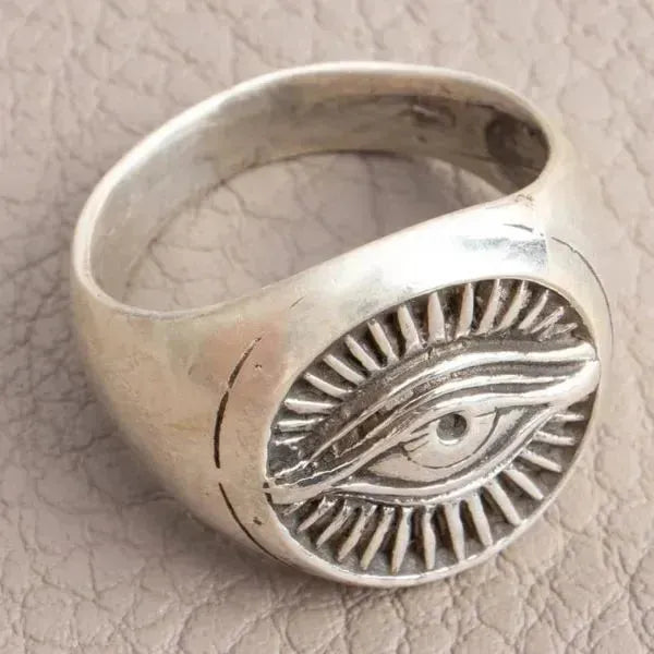 Signet ring Horus eye 925 sterling silver - Königlicher Siegelring