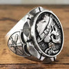 SIEGELRING FÜR HERREN AUS EDELSTAHL TOTENKOPF LIBERTY 1936 - Königlicher Siegelring
