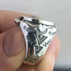 SIEGELRING FÜR HERREN AUS EDELSTAHL TOTENKOPF LIBERTY 1936 - Königlicher Siegelring
