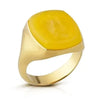 SIEGELRING GELBEM ACHAT STEIN - HERKULES ALTGRIECHISCH - 9-14-18 KARAT GOLD - Königlicher Siegelring