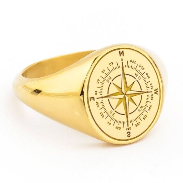 siegelring-gold-14k-solid-gold-kompass-schmuck-aussage-ring-graviert-nord-stern-reisende-geschenk-nautische-ring-herren-damen