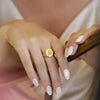 SIEGELRING GOLD MIT ILLUMINATEN-GRAVUR - 14 KARAT HERREN DAMEN - Königlicher Siegelring