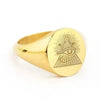 SIEGELRING GOLD MIT ILLUMINATEN-GRAVUR - 14 KARAT HERREN DAMEN - Königlicher Siegelring