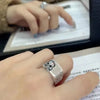 SIEGELRING GOTHIC IN STERLING SILBER MIT TEXTURIERTEM TOTENKOPF - Königlicher Siegelring