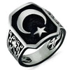 SIEGELRING HERREN AUS SILBER MOONSTAR SYMBOL - Königlicher Siegelring